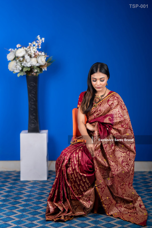 Premium Quality Resmi Silk Fabrics Screen Print Saree