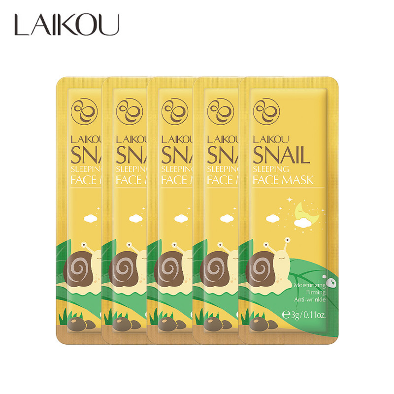 LAIKOU Snail Essence Sleeping Mask -5 pcs