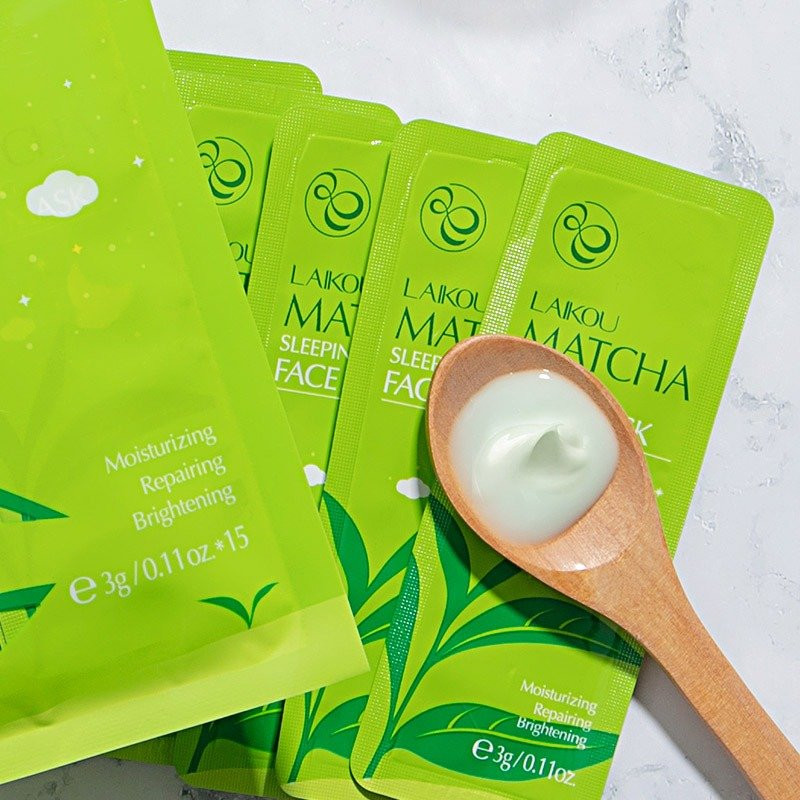 Laikou Matcha Sleeping Face Mask 15PCS