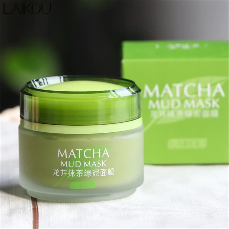 LAIKOU Matcha Mud Mask - Acne Treatment Deep Cleaning Moisturizing and Blackhead Remover Pore Cleanser