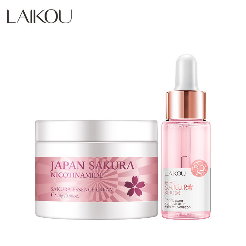 LAIKOU Japan Sakura Face Cream & Reduce Wrinkles Anti-aging Serum