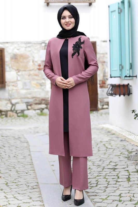 Stylish Women Muslim Wear Suit Dress GL-315