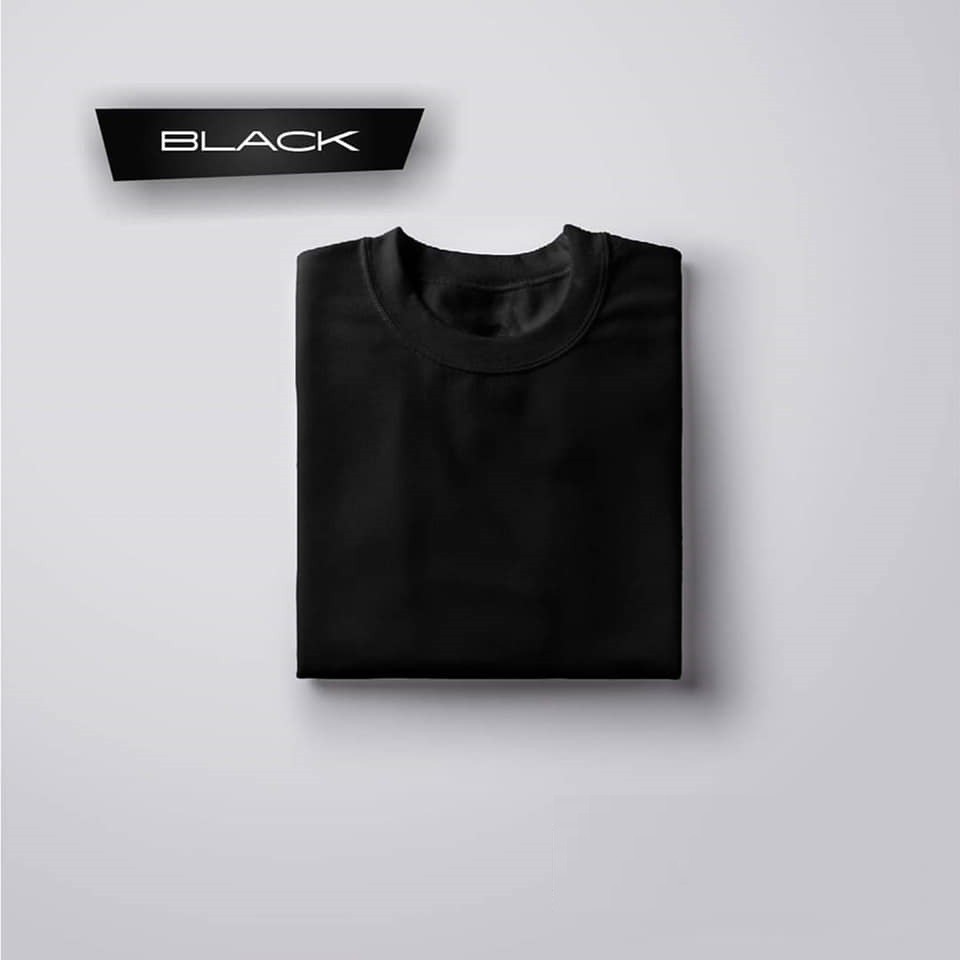 Pure Cotton Solid T-shirt Black