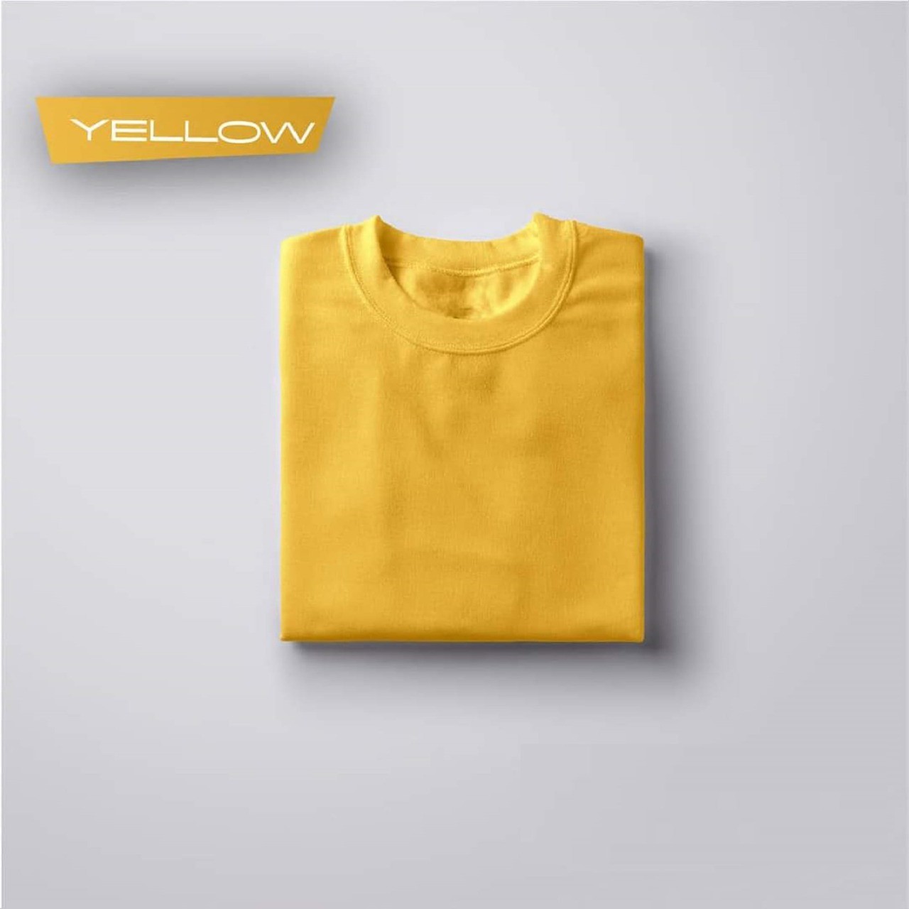 Pure Cotton Solid T-shirt Yellow