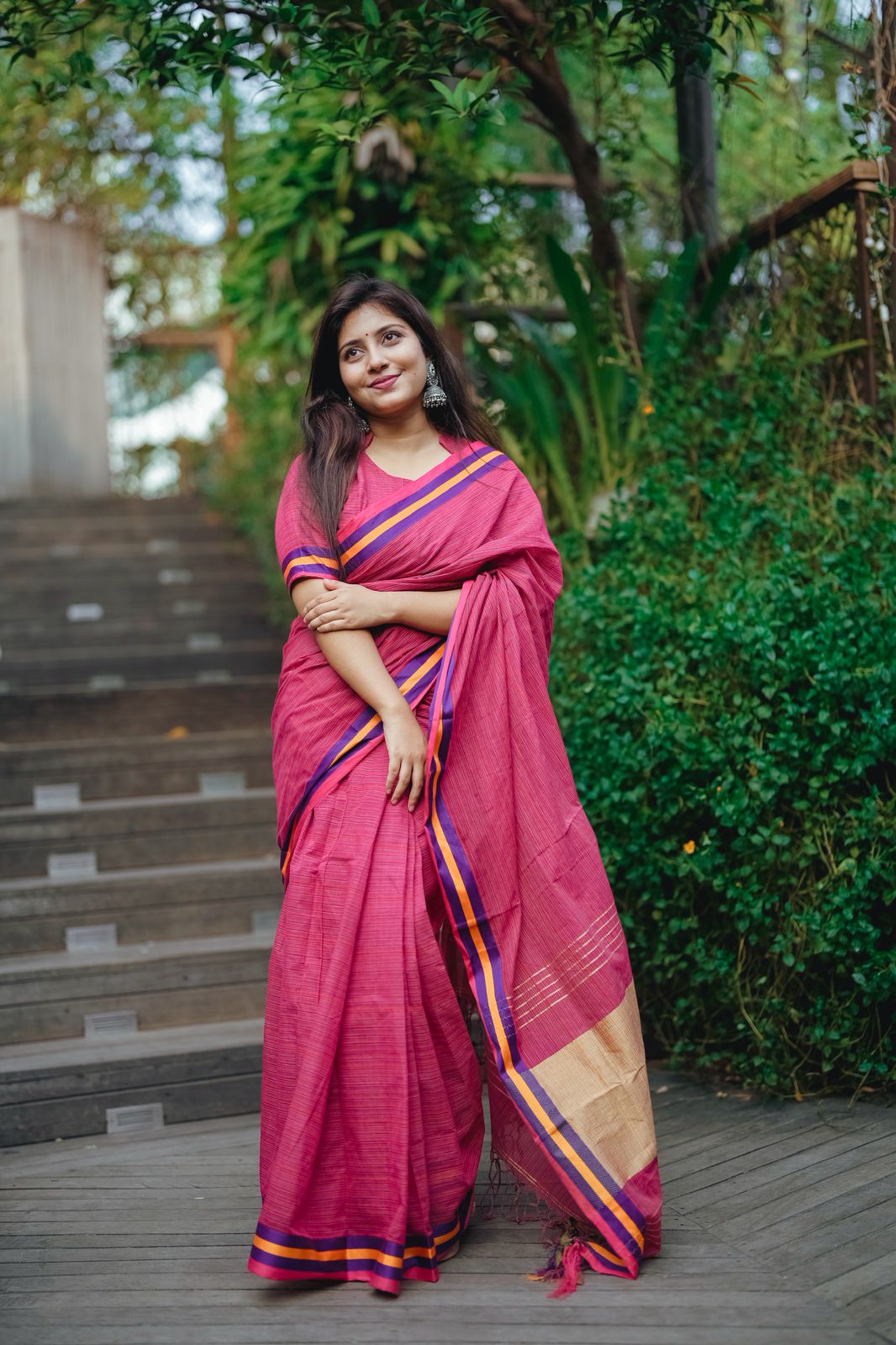 অরিজিনাল টেকলী সুতি শাড়ি।CS-34