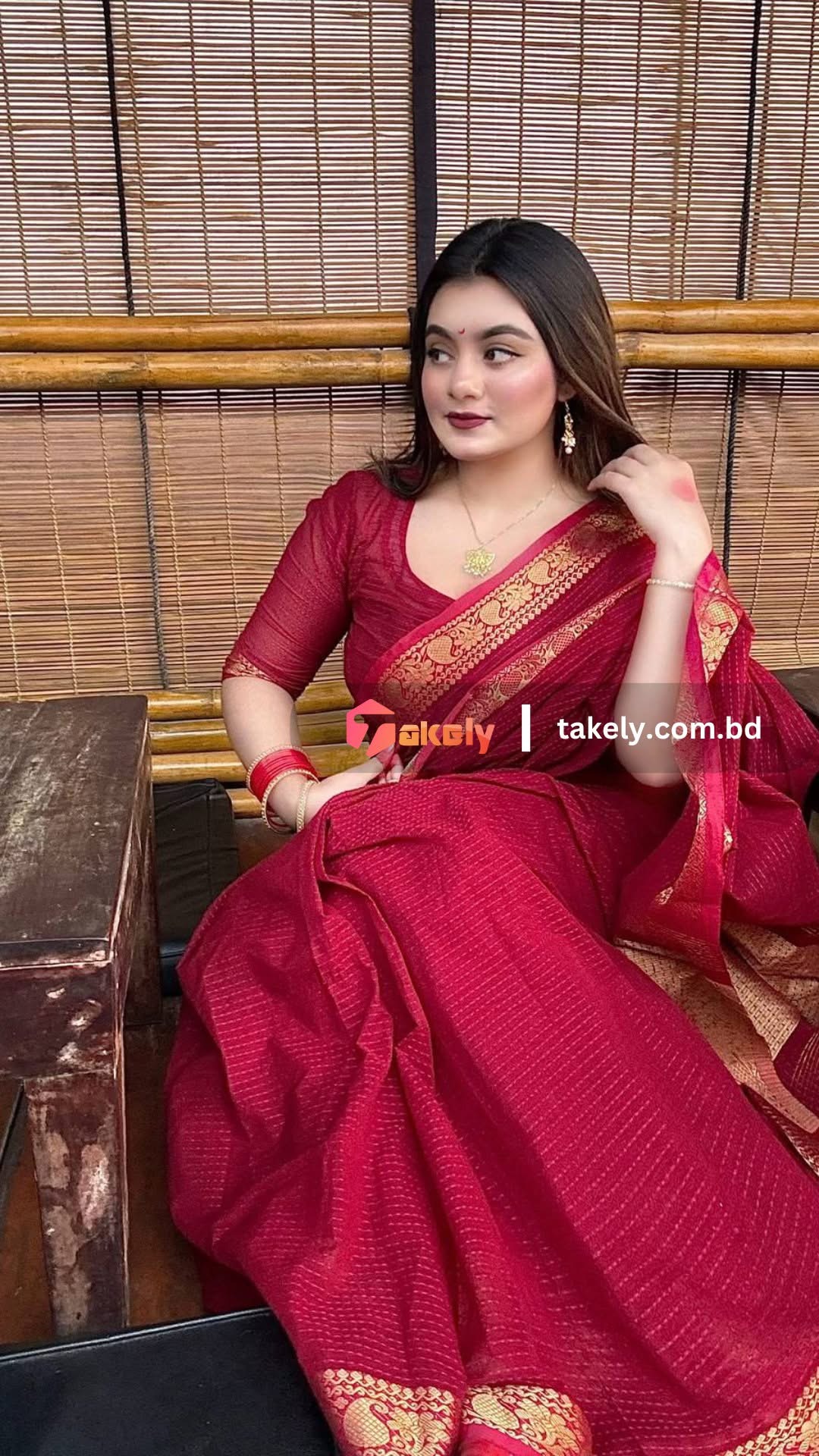 অরিজিনাল টেকলী সুতি শাড়ি।CS-30