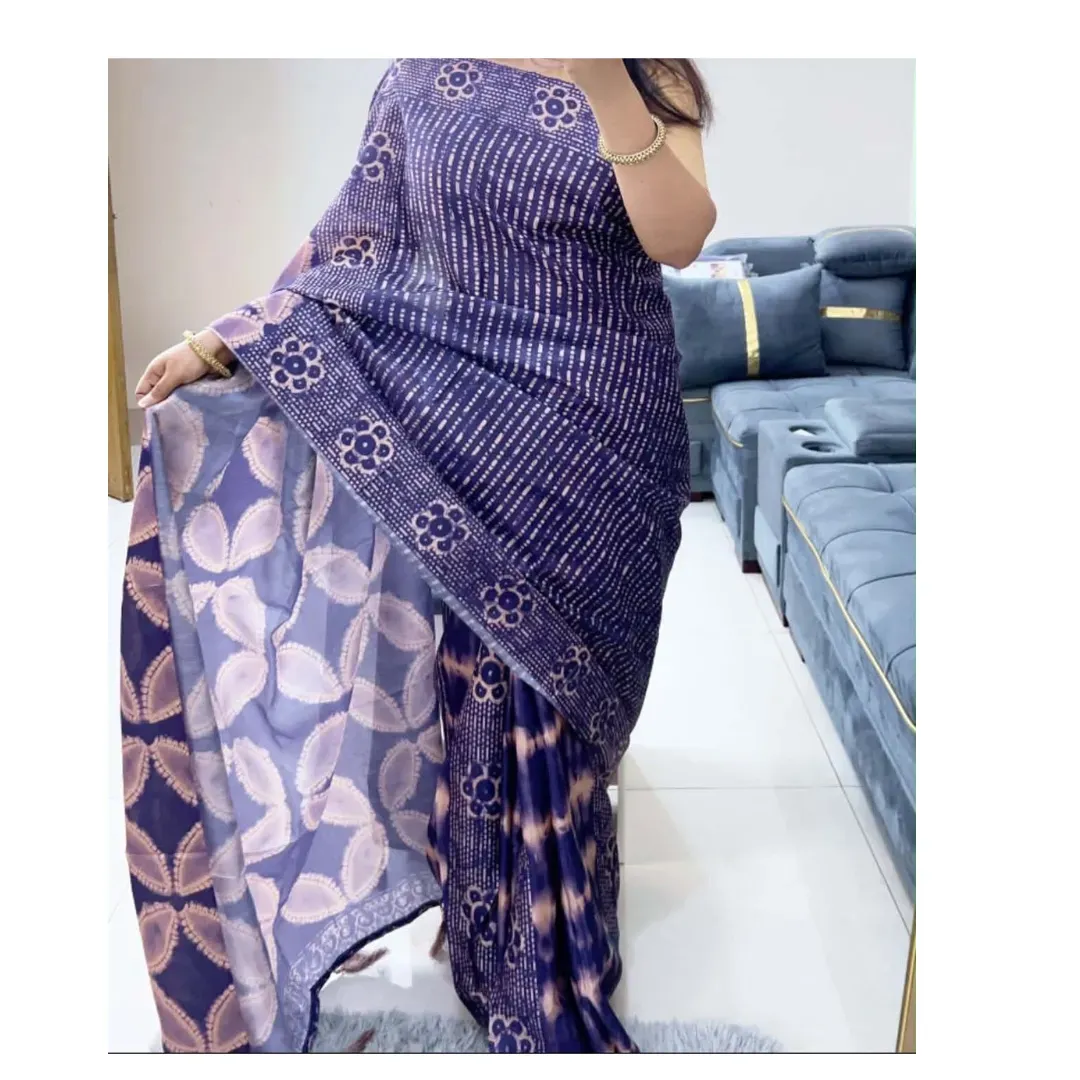 Soft Silk Digital Printed Saree With Blouse Piece | P00113
