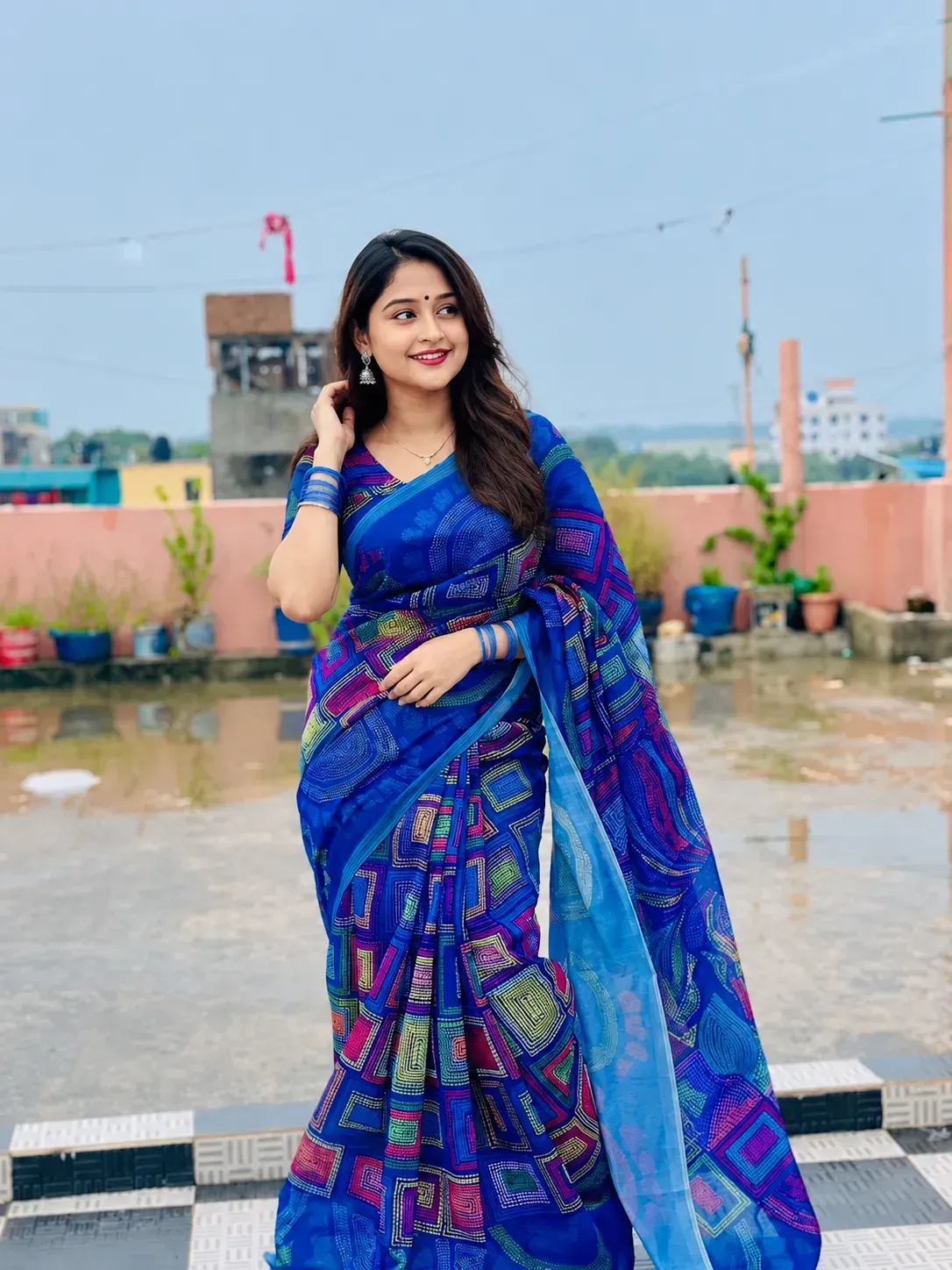 Pure Soft Silk Kanta Stich Design Saree With Blouse Piece | P00127
