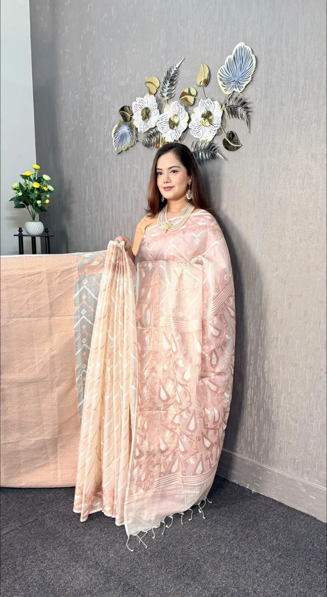 Silk Jamdani Saree | P00178