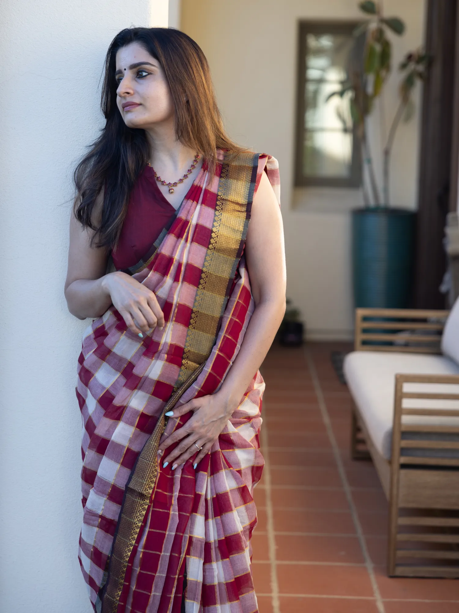 Premium Aarong Suti Saree With Running Blouse Piece | P00220
