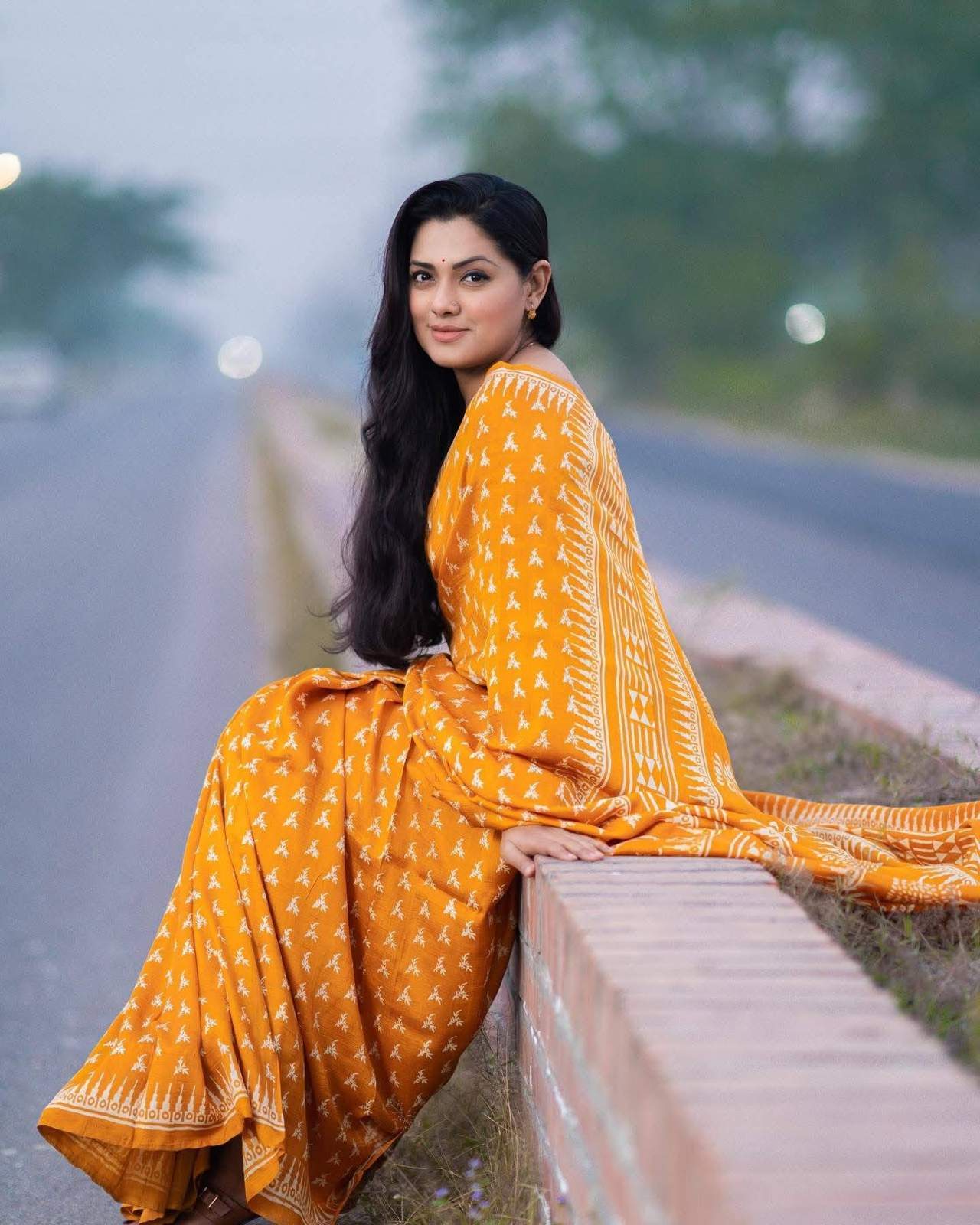 New batik design printed Saree with blouse piece | BDS-07