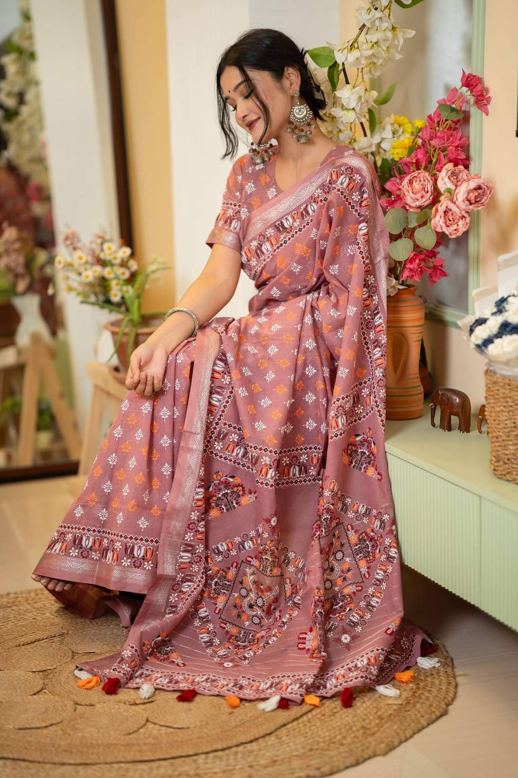 Arong Cotton Block Printed Shari | RCS-17