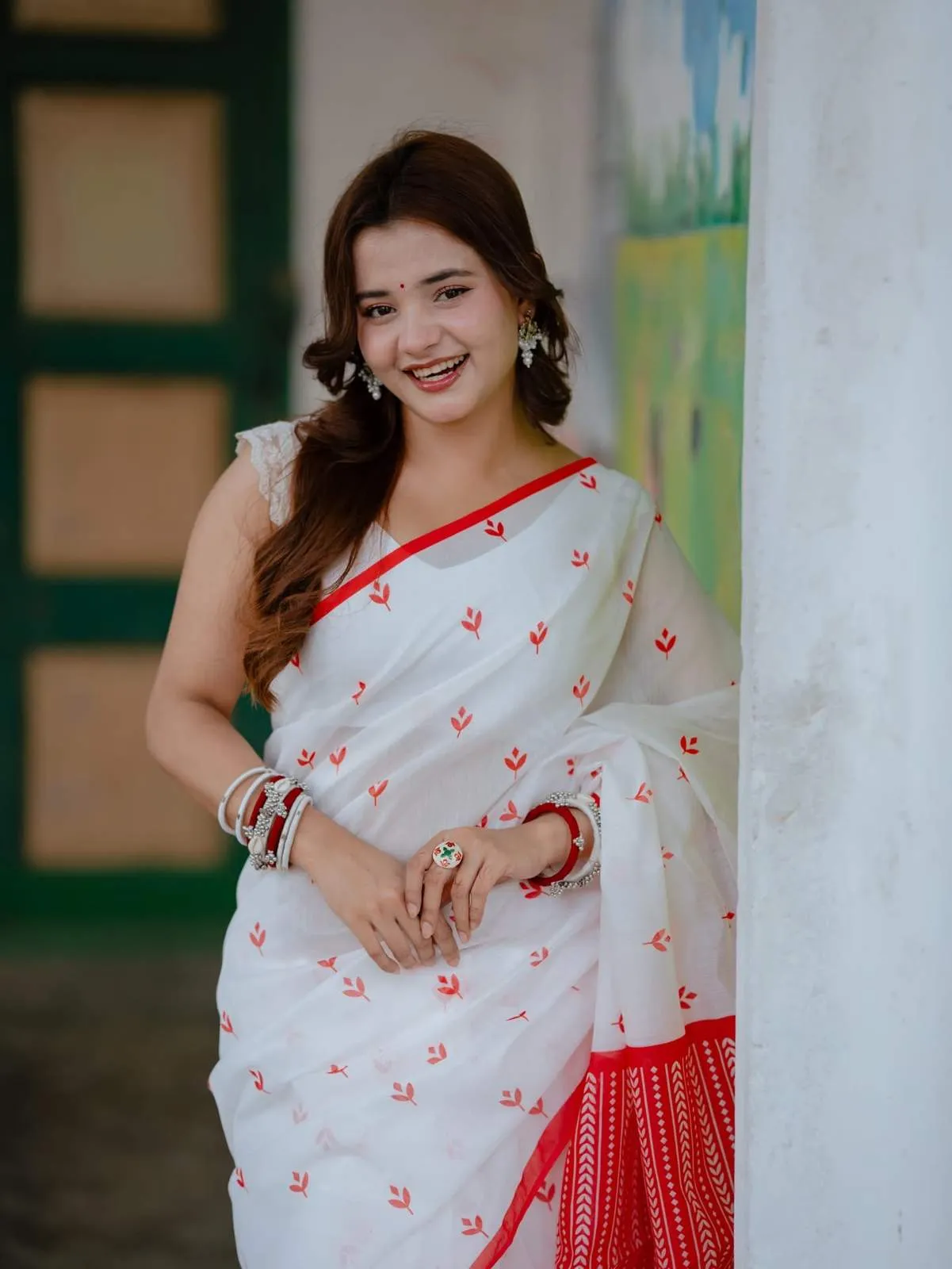 Semi Moslin Silk Digital Printed Saree With Blouse Piece | BDS-35 |