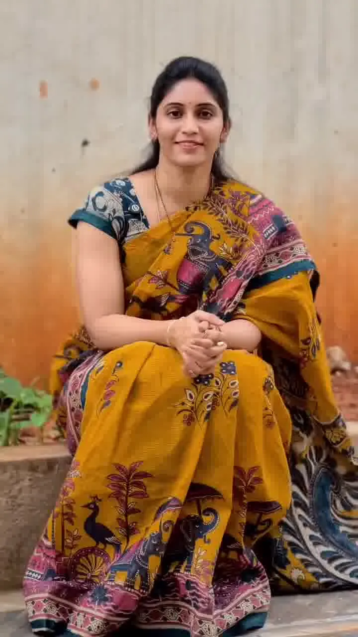 Traditional Block Design Digital Print Kota Doria Cotton Saree