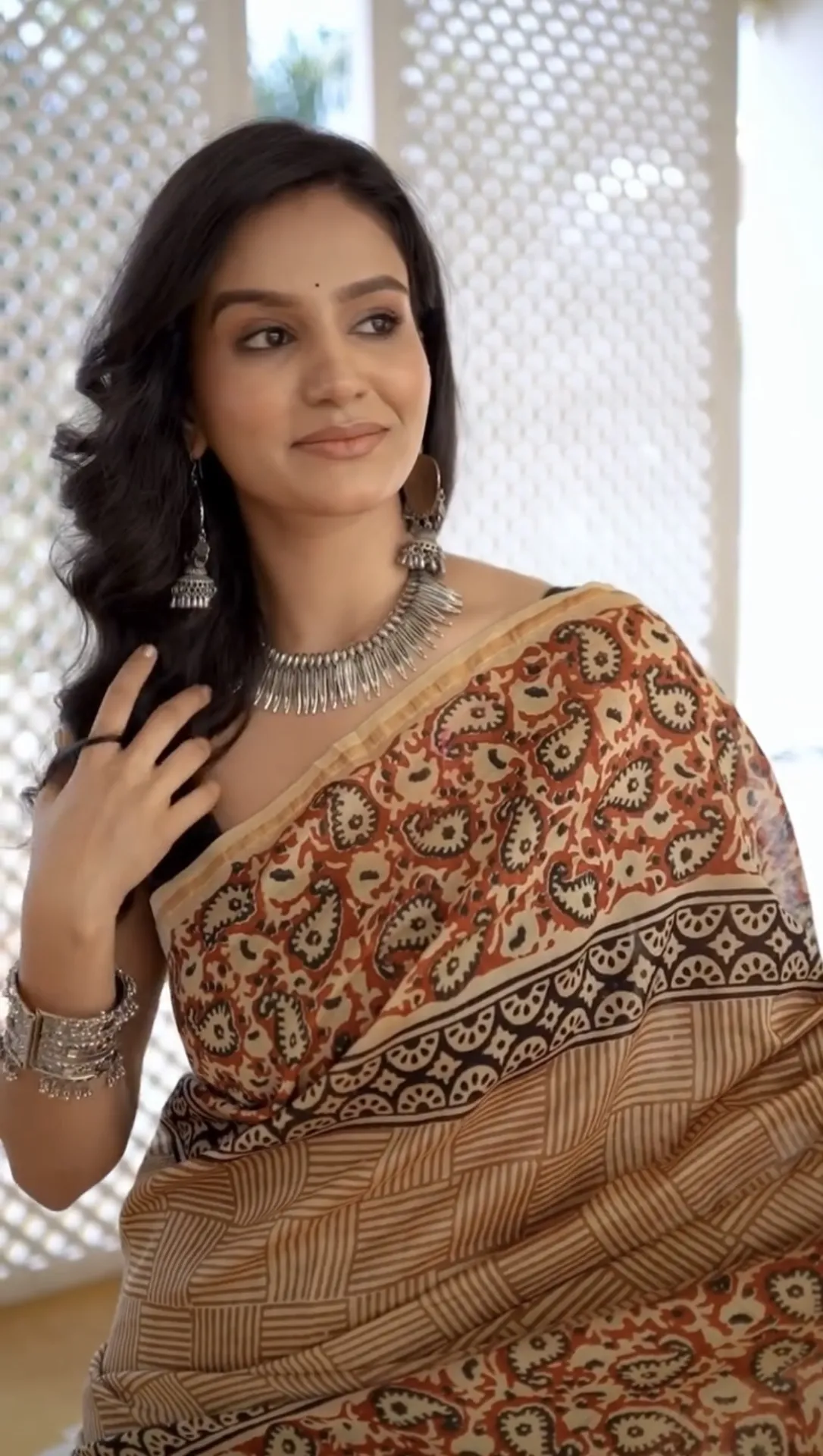 Premium Kota Doria Cotton Block Design Saree